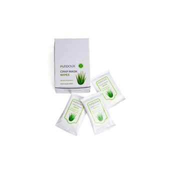 Μαντιλάκια Ταξιδιού Καθαρισμού Μασκών CPAP Aloe Vera 10 μαντηλάκια υψηλής ποιότητας 100% καθαρό βαμβάκι με υψηλό επίπεδο απορροφητικότητας.
